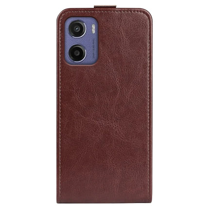 For Motorola Moto E15 4G Case with Card Slots Vertical Flip Leather Phone Cover