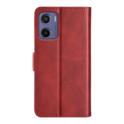 For Motorola Moto E15 4G Stand Case Calf Texture Leather Wallet Phone Cover