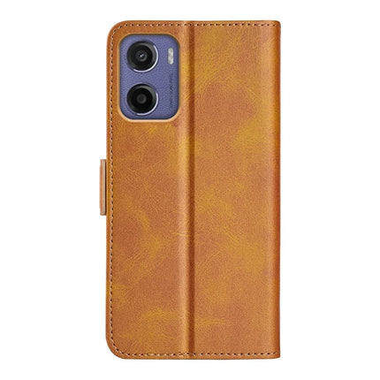 For Motorola Moto E15 4G Stand Case Calf Texture Leather Wallet Phone Cover