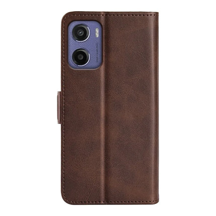 For Motorola Moto E15 4G Stand Case Calf Texture Leather Wallet Phone Cover