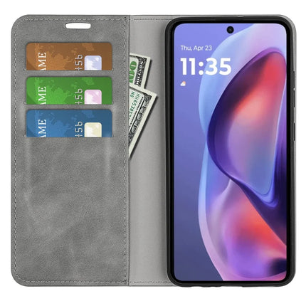 For Motorola Moto E15 4G Case Skin Touch Leather Wallet Phone Cover