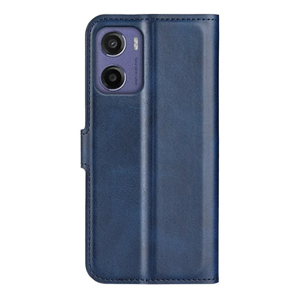 For Motorola Moto E15 4G Stand Case Anti-Scratch Calf Texture Leather Phone Cover