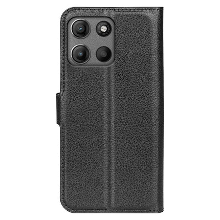 For Motorola Moto G15 4G Case Litchi Texture Shockproof Leather Wallet Phone Cover