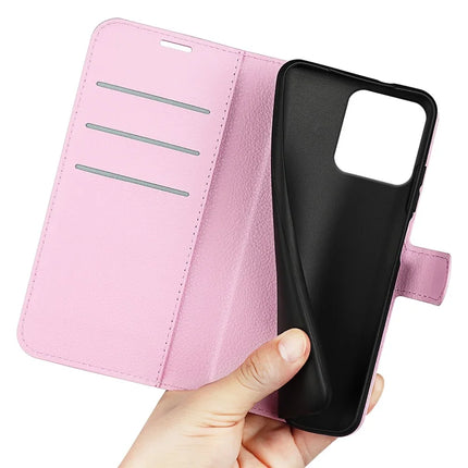 For Motorola Moto G15 4G Case Litchi Texture Shockproof Leather Wallet Phone Cover