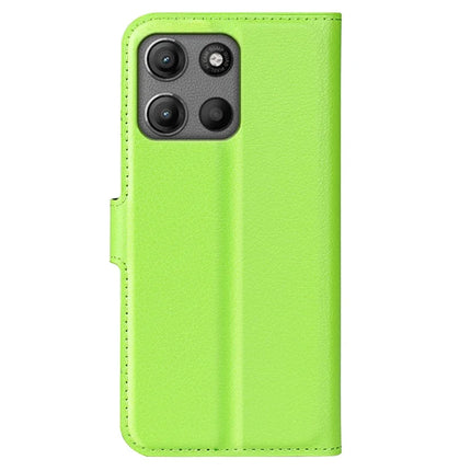 For Motorola Moto G15 4G Case Litchi Texture Shockproof Leather Wallet Phone Cover