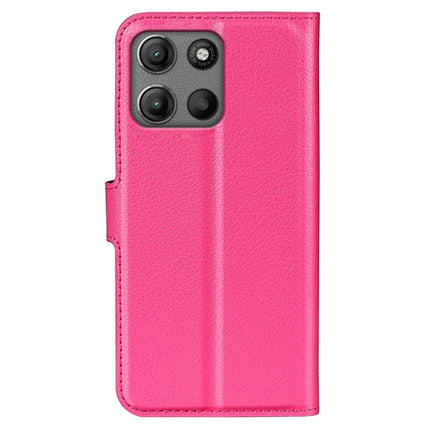 For Motorola Moto G15 4G Case Litchi Texture Shockproof Leather Wallet Phone Cover