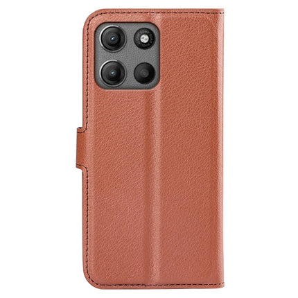 For Motorola Moto G15 4G Case Litchi Texture Shockproof Leather Wallet Phone Cover
