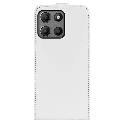 For Motorola Moto G15 4G Case with Card Slots Vertical Flip Leather Phone Cover