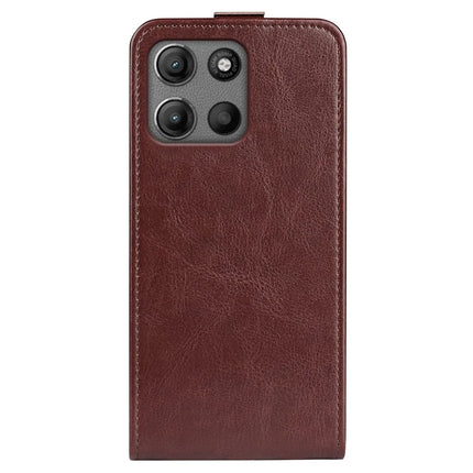 For Motorola Moto G15 4G Case with Card Slots Vertical Flip Leather Phone Cover