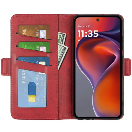 For Motorola Moto G15 4G Stand Case Calf Texture Leather Wallet Phone Cover