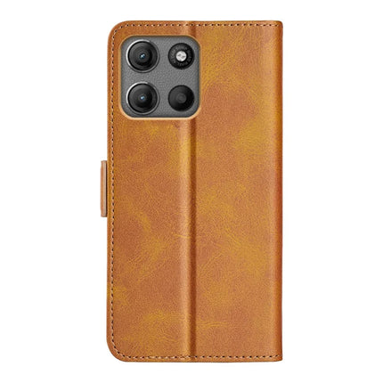 For Motorola Moto G15 4G Stand Case Calf Texture Leather Wallet Phone Cover