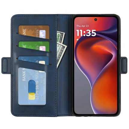 For Motorola Moto G15 4G Stand Case Calf Texture Leather Wallet Phone Cover