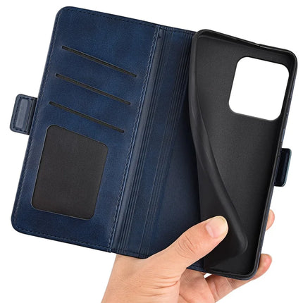 For Motorola Moto G15 4G Stand Case Calf Texture Leather Wallet Phone Cover