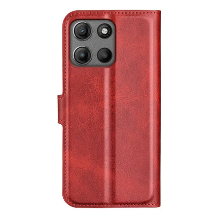 For Motorola Moto G15 4G Stand Case Anti-Scratch Calf Texture Leather Phone Cover