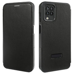 For Samsung Galaxy A12 Magnetic Case Eco-Friendly RPET Leather Phone Cover GRS Certified - Black