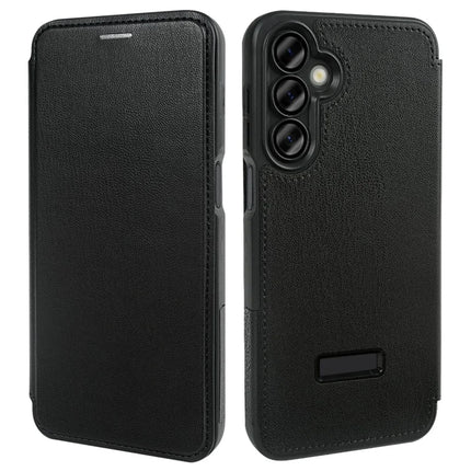 For Samsung Galaxy A16 5G / A16 4G Magnetic Case Eco-Friendly RPET Leather Phone Cover GRS Certified - Black