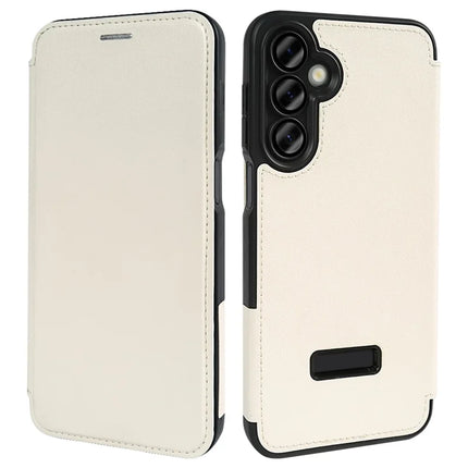 For Samsung Galaxy A16 5G / A16 4G Magnetic Case Eco-Friendly RPET Leather Phone Cover GRS Certified - White