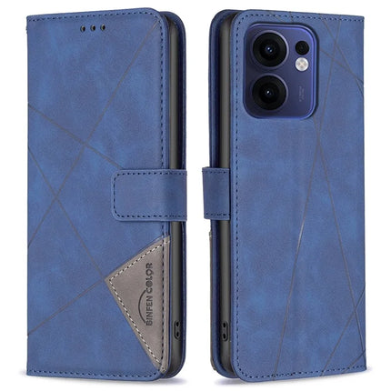 BINFEN COLOR BF05 For Oppo Reno13 F 5G Case Leather Phone Cover Wallet Stand - Blue
