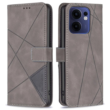 BINFEN COLOR BF05 For Oppo Reno13 F 5G Case Leather Phone Cover Wallet Stand - Grey