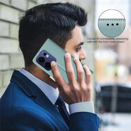 BINFEN COLOR BF33 for Oppo Reno13 F 5G Leather Case Splicing Color RFID Blocking