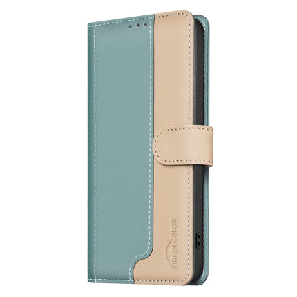 BINFEN COLOR BF33 for Oppo Reno13 F 5G Leather Case Splicing Color RFID Blocking
