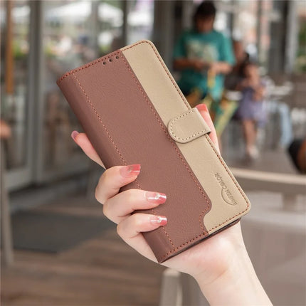 BINFEN COLOR BF33 for Oppo Reno13 F 5G Leather Case Splicing Color RFID Blocking