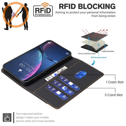 BINFEN COLOR BF33 for Oppo Reno13 F 5G Leather Case Splicing Color RFID Blocking