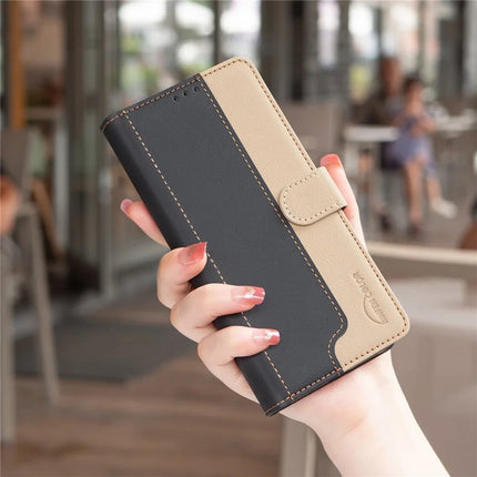 BINFEN COLOR BF33 for Oppo Reno13 F 5G Leather Case Splicing Color RFID Blocking