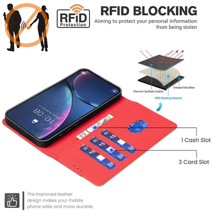 BINFEN COLOR BF33 for Oppo Reno13 F 5G Leather Case Splicing Color RFID Blocking