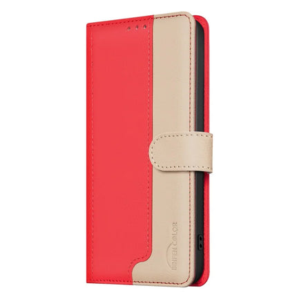 BINFEN COLOR BF33 for Oppo Reno13 F 5G Leather Case Splicing Color RFID Blocking