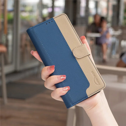 BINFEN COLOR BF33 for Oppo Reno13 F 5G Leather Case Splicing Color RFID Blocking