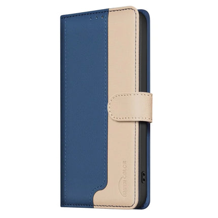 BINFEN COLOR BF33 for Oppo Reno13 F 5G Leather Case Splicing Color RFID Blocking