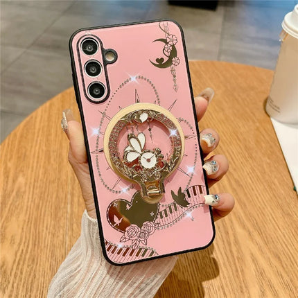 For Samsung Galaxy A54 5G Magnetic Case Kickstand TPU + PC Rhinestones Decor Phone Cover