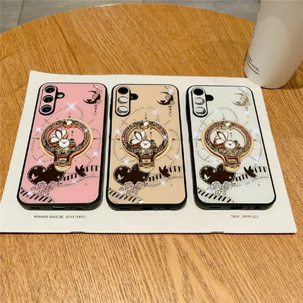 For Samsung Galaxy A54 5G Magnetic Case Kickstand TPU + PC Rhinestones Decor Phone Cover