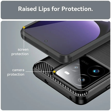 For Realme GT 7 Pro 5G Case Protective Phone Cover Carbon Fiber Texture Brushed
