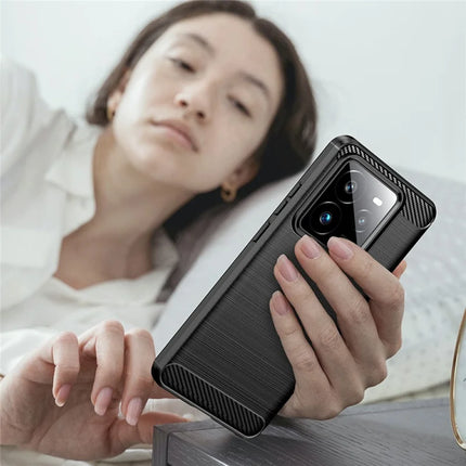 For Realme GT 7 Pro 5G Case Protective Phone Cover Carbon Fiber Texture Brushed