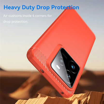 For Realme GT 7 Pro 5G Case Protective Phone Cover Carbon Fiber Texture Brushed