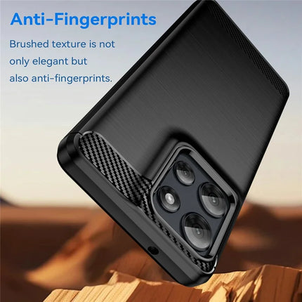 For Motorola Moto G Power (2025) Case Protective Phone Cover Carbon Fiber Texture Brushed