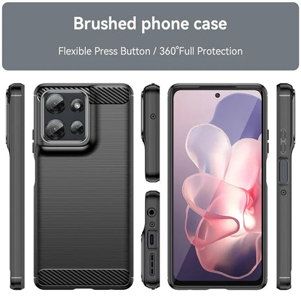 For Motorola Moto G Power (2025) Case Protective Phone Cover Carbon Fiber Texture Brushed