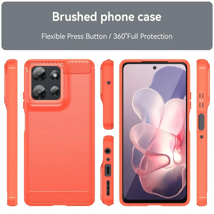 For Motorola Moto G Power (2025) Case Protective Phone Cover Carbon Fiber Texture Brushed