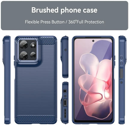 For Motorola Moto G Power (2025) Case Protective Phone Cover Carbon Fiber Texture Brushed