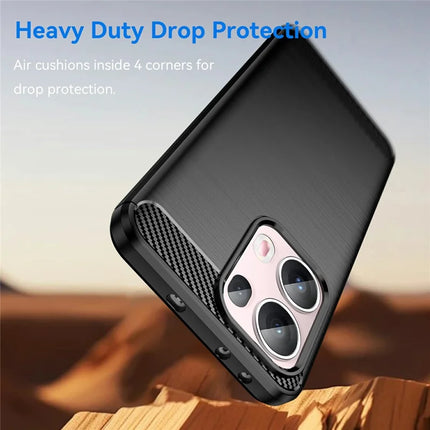 For Oppo Reno13 Pro 5G Case Protective Phone Cover Carbon Fiber Texture Brushed