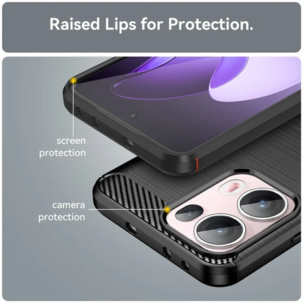 For Oppo Reno13 Pro 5G Case Protective Phone Cover Carbon Fiber Texture Brushed
