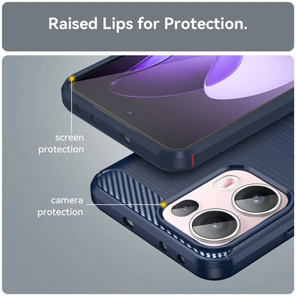 For Oppo Reno13 Pro 5G Case Protective Phone Cover Carbon Fiber Texture Brushed