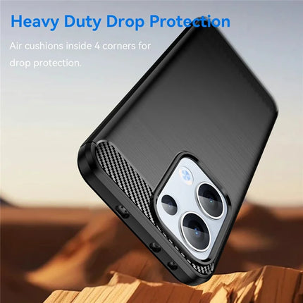 For Oppo Reno13 5G (Global) Case Protective Phone Cover Carbon Fiber Texture Brushed