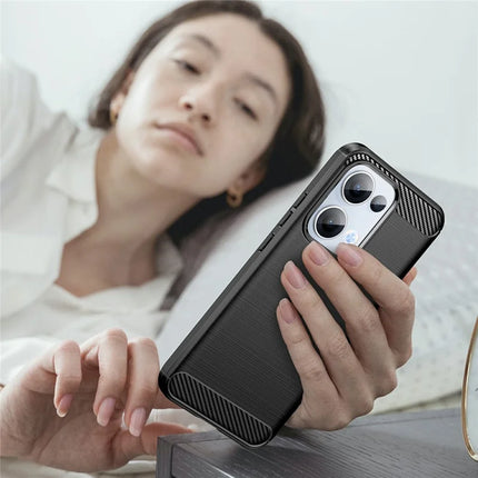 For Oppo Reno13 5G (Global) Case Protective Phone Cover Carbon Fiber Texture Brushed
