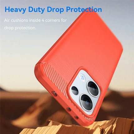For Oppo Reno13 5G (Global) Case Protective Phone Cover Carbon Fiber Texture Brushed