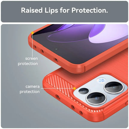 For Oppo Reno13 5G (Global) Case Protective Phone Cover Carbon Fiber Texture Brushed