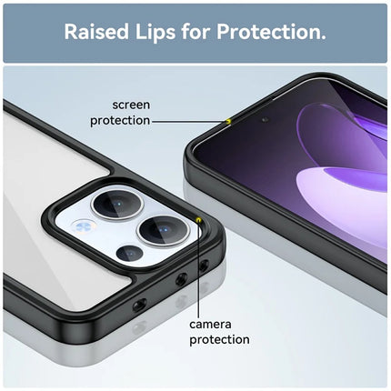 For Oppo Reno13 5G (Global) Case TPU + Acrylic Protective Clear Phone Cover
