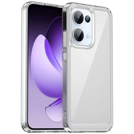 For Oppo Reno13 5G (Global) Case TPU + Acrylic Protective Clear Phone Cover - Transparent